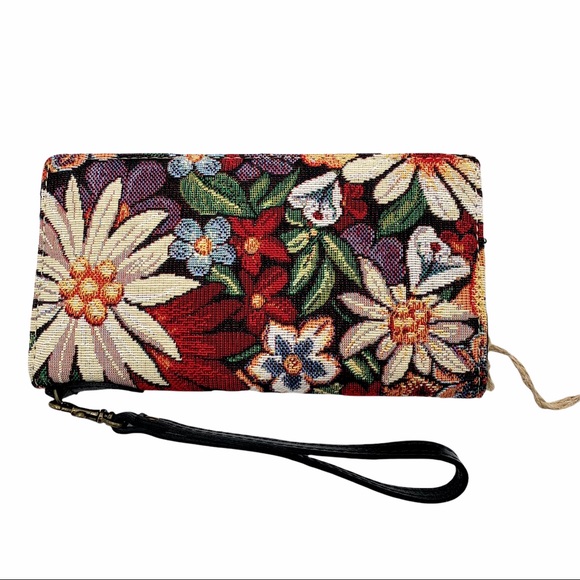 Patricia Nash Valentia Floral Wristlet Wallet Clutch - Picture 3 of 13